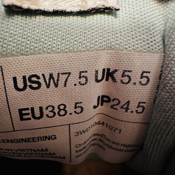 On Running Cloudstratus Shoes in Mint and Orange - Picture 6 of 8